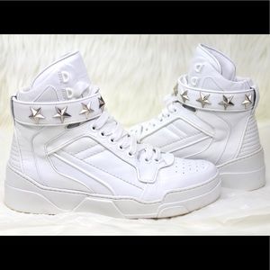Givenchy Tyson Star Leather High-Top Sneaker White